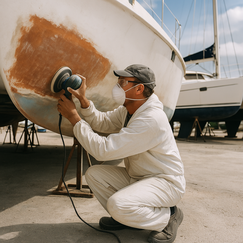 Professional boat repair work